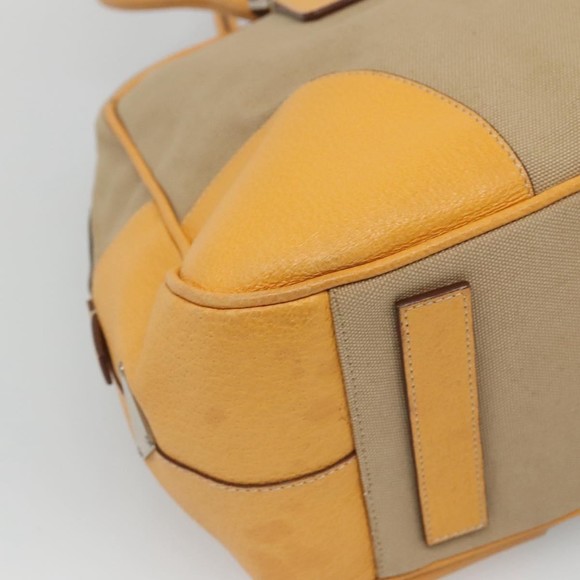 Prada Bauletto Bag Canvas with Leather Beige Canvas - Picture 8 of 10